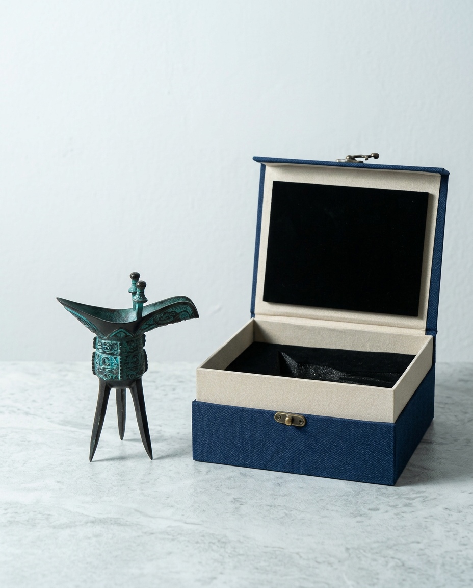Bronze Jue Cup Gift Box Set presentation visual for business gifting